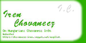 iren chovanecz business card