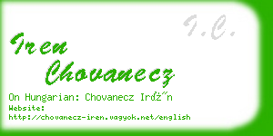 iren chovanecz business card